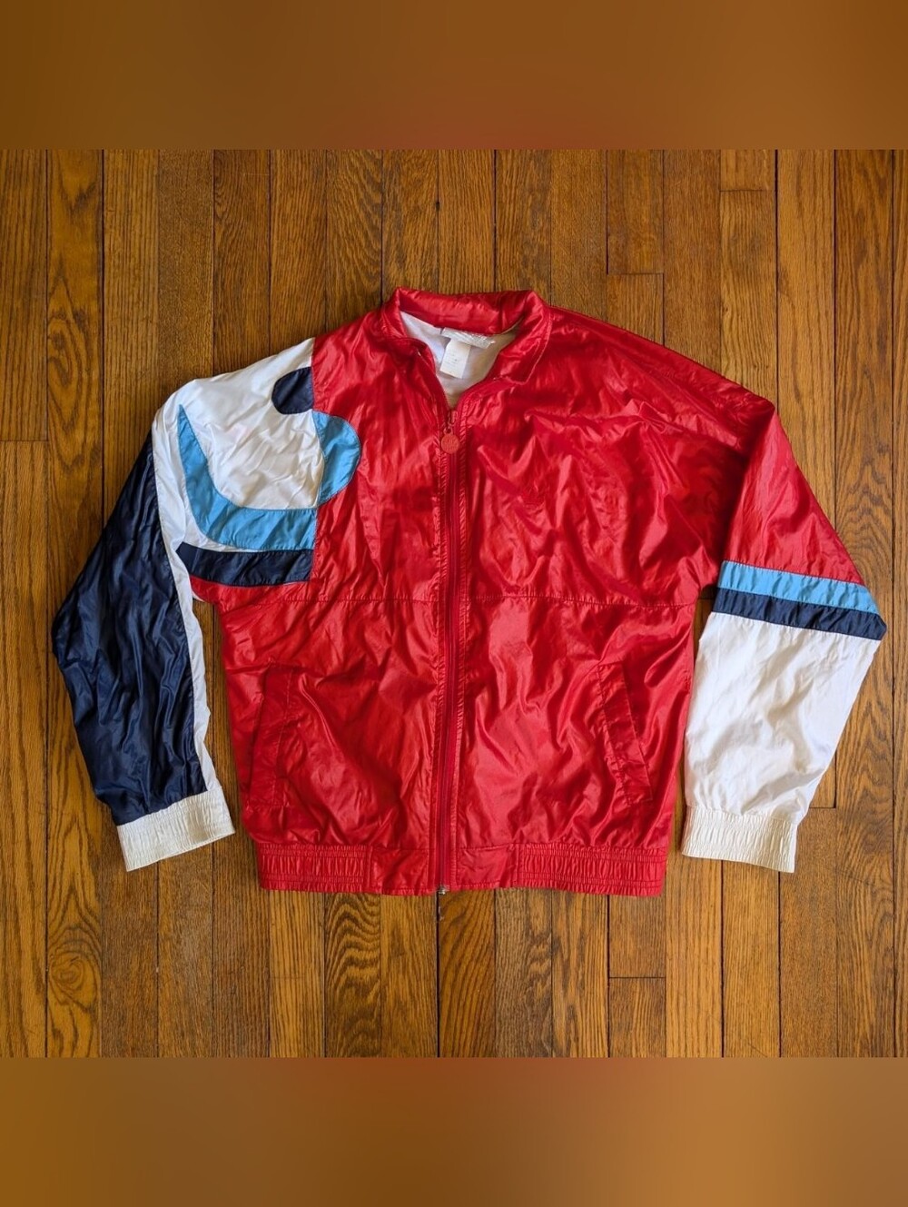 Vintage 80's Red Adidas Windbreaker Track Jacket